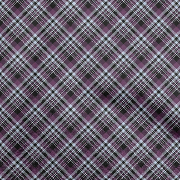 oneOone Silk Tabby Plum Fabric Plaid Sewing Fabric By The Yard Printed Diy Clothing Sewing Supplies 42 Inch Wide