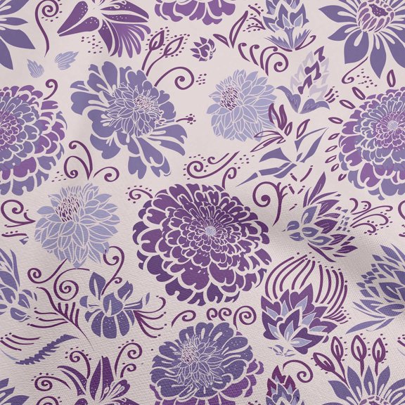 oneOone Silk Tabby Purple Fabric Asian Chinese Flower Sewing Fabric By The Yard Printed Diy Clothing Sewing Supplies 42 Inch Wide