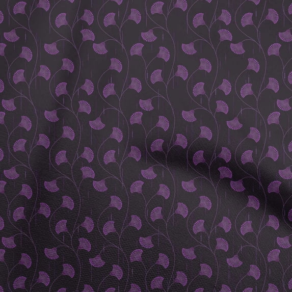 oneOone Silk Tabby Purple Fabric Floral Fabric For Sewing Printed Craft Fabric By The Yard 42 Inch Wide