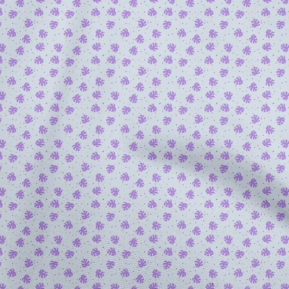 oneOone Silk Tabby Purple Fabric Kids Leaf Sewing Fabric By The Yard Printed Diy Clothing Sewing Supplies 42 Inch Wide