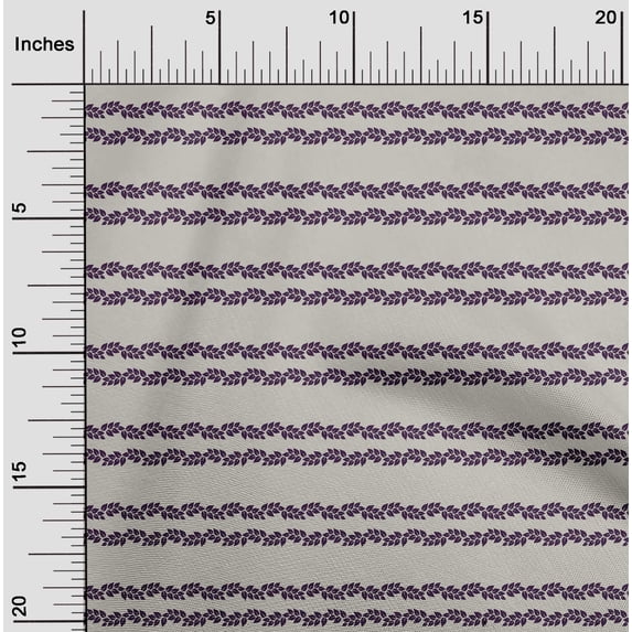 oneOone Silk Tabby Purple Fabric Leaves Block Fabric For Sewing Printed Craft Fabric By The Yard 42 Inch Wide