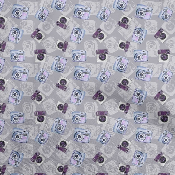 oneOone Silk Tabby Purple Fabric Travel Sewing Craft Projects Fabric Prints By Yard 42 Inch Wide