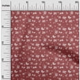 thumbnail image 1 of oneOone Silk Tabby Red Fabric Florals Dress Material Fabric Print Fabric By The Yard 42 Inch Wide, 1 of 1