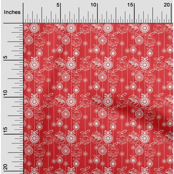 oneOone Silk Tabby Red Fabric Merry Christmas Fabric For Sewing Printed Craft Fabric By The Yard 42 Inch Wide-YS8