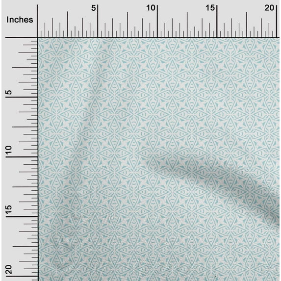 oneOone Silk Tabby Sky Blue Fabric Geometric Block Sewing Fabric By The Yard Printed Diy Clothing Sewing Supplies 42 Inch Wide