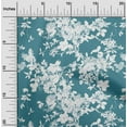 thumbnail image 1 of oneOone Silk Tabby Teal Green Fabric Florals Quilting Supplies Print Sewing Fabric By The Yard 42 Inch Wide-VCC, 1 of 4