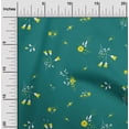 thumbnail image 1 of oneOone Silk Tabby Teal Green Fabric Leaves & Flowers Floral Craft Projects Decor Fabric Printed By The Yard 42 Inch Wide, 1 of 1