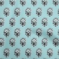 thumbnail image 1 of oneOone Silk Tabby Turquoise Blue Fabric Block Sewing Craft Projects Fabric Prints By Yard 42 Inch Wide, 1 of 6