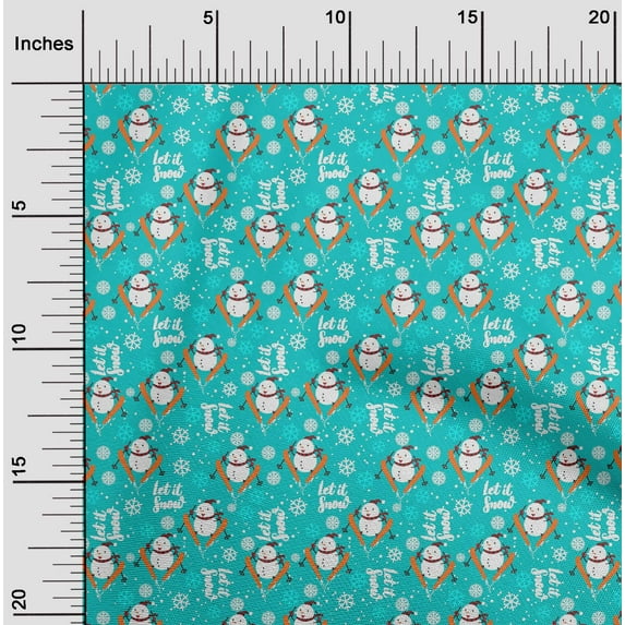 oneOone Silk Tabby Turquoise Blue Fabric Christmas Diy Clothing Quilting Fabric Print Fabric By Yard 42 Inch Wide
