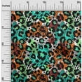 thumbnail image 1 of oneOone Silk Tabby Turquoise Green Fabric Animal Skin Fabric For Sewing Printed Craft Fabric By The Yard 42 Inch Wide-9IS, 1 of 4