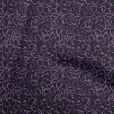 oneOone Silk Tabby Violet Fabric Aian Batik Craft Projects Decor Fabric Printed By The Yard 42 Inch Wide
