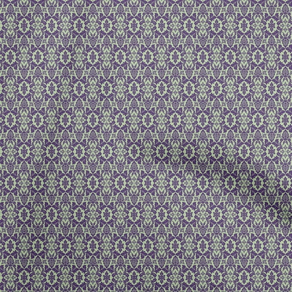 oneOone Silk Tabby Violet Fabric Damask Sewing Material Print Fabric By The Yard 42 Inch Wide