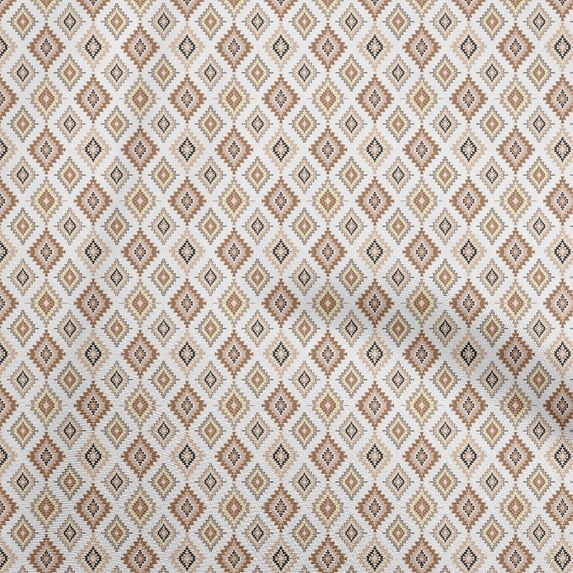 oneOone Silk Tabby White Fabric Asian Kilim Sewing Fabric By The Yard Printed Diy Clothing Sewing Supplies 42 Inch Wide
