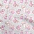 thumbnail image 1 of oneOone Silk Tabby White Fabric Floral Quilting Supplies Print Sewing Fabric By The Yard 42 Inch Wide, 1 of 4