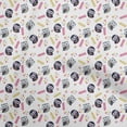 thumbnail image 1 of oneOone Silk Tabby White Fabric Owl Craft Projects Decor Fabric Printed By The Yard 42 Inch Wide-aB, 1 of 5
