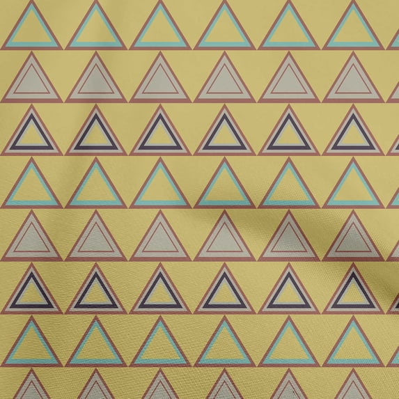 oneOone Silk Tabby Yellow Fabric Geometric Sewing Craft Projects Fabric Prints By Yard 42 Inch Wide