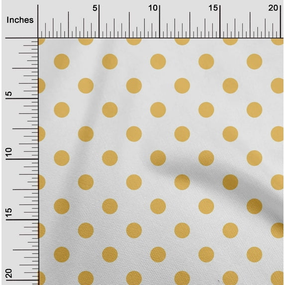 oneOone Silk Tabby Yellow Fabric Polka Dots Dots Fabric For Sewing Printed Craft Fabric By The Yard 42 Inch Wide