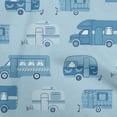 thumbnail image 1 of oneOone Velvet Baby Blue Fabric Bus Sewing Material Print Fabric By The Yard 58 Inch Wide, 1 of 7