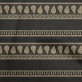 thumbnail image 1 of oneOone Velvet Black Fabric Asian Paisley Block Craft Projects Decor Fabric Printed By The Yard 58 Inch Wide, 1 of 4