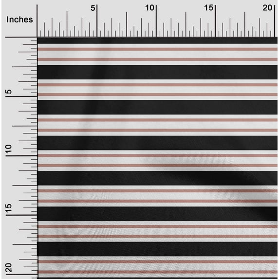 oneOone Velvet Black Fabric Stripes Craft Projects Decor Fabric Printed By The Yard 58 Inch Wide-448