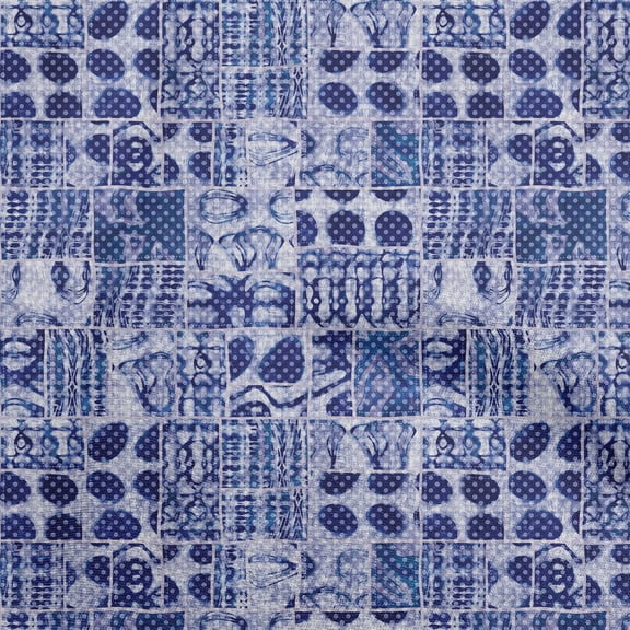 oneOone Velvet Blue Fabric Aaian Batik Dress Material Fabric Print Fabric By The Yard 58 Inch Wide