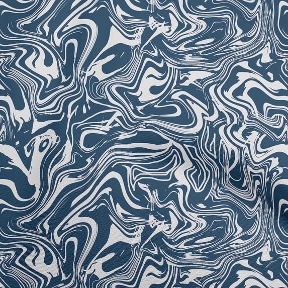oneOone Velvet Blue Fabric Abstract Marble Sewing Craft Projects Fabric Prints By Yard 58 Inch Wide