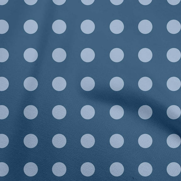 oneOone Velvet Blue Fabric Polka Dot Quilting Supplies Print Sewing Fabric By The Yard 58 Inch Wide
