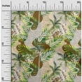 thumbnail image 1 of oneOone Velvet Brown Fabric Tropical Leaves Sewing Material Print Fabric By The Yard 58 Inch Wide, 1 of 5