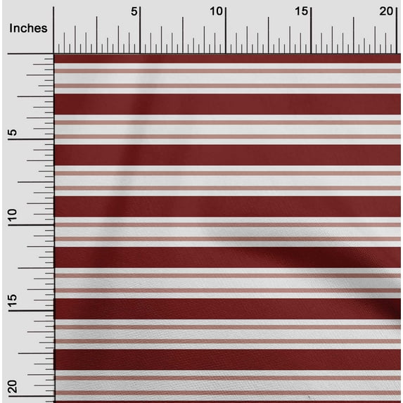 oneOone Velvet Dark Red Fabric Stripes Quilting Supplies Print Sewing Fabric By The Yard 58 Inch Wide-KJV