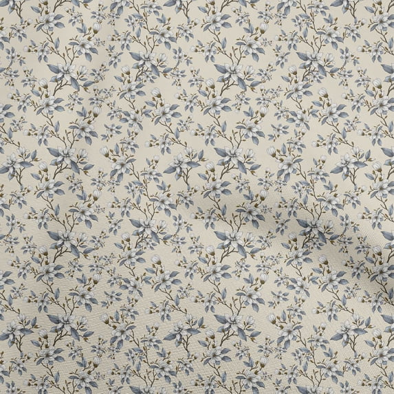 oneOone Velvet Dusty Gray Fabric Florals Dress Material Fabric Print Fabric By The Yard 58 Inch Wide