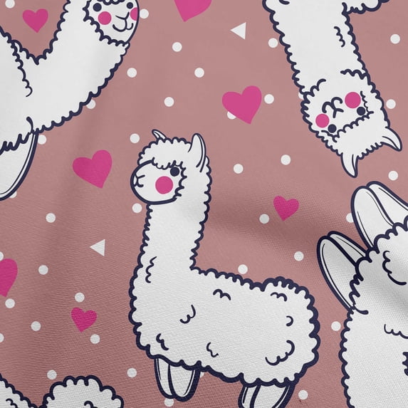 oneOone Velvet Dusty Rose Fabric Sheep Nursery Decor Craft Projects Decor Fabric Printed By The Yard 58 Inch Wide
