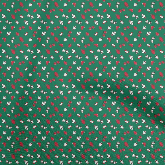 oneOone Velvet Green Fabric Christmas Diy Clothing Quilting Fabric Print Fabric By Yard 58 Inch Wide