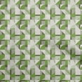 thumbnail image 1 of oneOone Velvet Green Fabric Geometric Sewing Craft Projects Fabric Prints By Yard 58 Inch Wide, 1 of 4