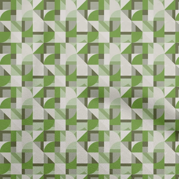 oneOone Velvet Green Fabric Geometric Sewing Craft Projects Fabric Prints By Yard 58 Inch Wide