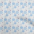 thumbnail image 1 of oneOone Velvet Light Blue Fabric Floral Sewing Material Print Fabric By The Yard 58 Inch Wide, 1 of 5