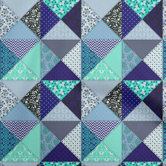 oneOone Velvet Light Blue Fabric Quilt Patchwork Sewing Material Print Fabric By The Yard 58 Inch Wide