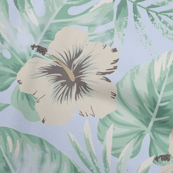 oneOone Velvet Light Blue Fabric Tropical Craft Projects Decor Fabric Printed By The Yard 58 Inch Wide
