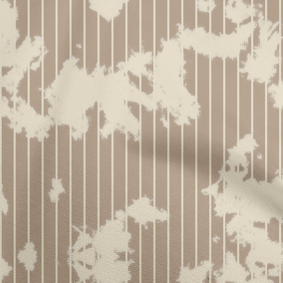 oneOone Velvet Light Brown Fabric Abstract-Smoke Stripe Fabric For Sewing Printed Craft Fabric By The Yard 58 Inch Wide