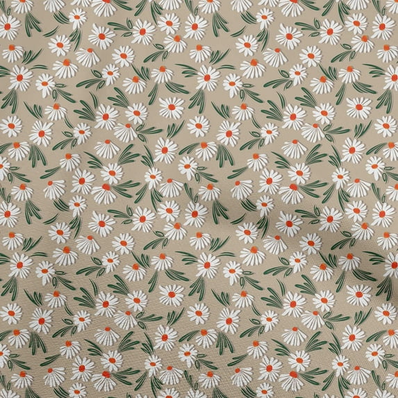 oneOone Velvet Light Brown Fabric Floral Craft Projects Decor Fabric Printed By The Yard 58 Inch Wide