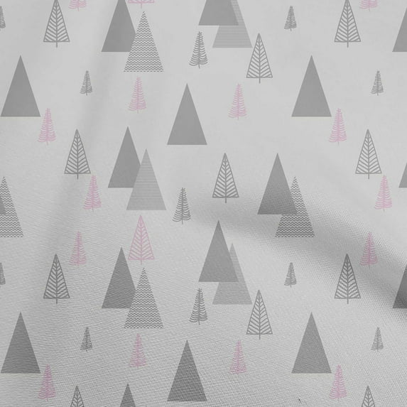oneOone Velvet Light Gray Fabric Christmas Tree Fabric For Sewing Printed Craft Fabric By The Yard 58 Inch Wide