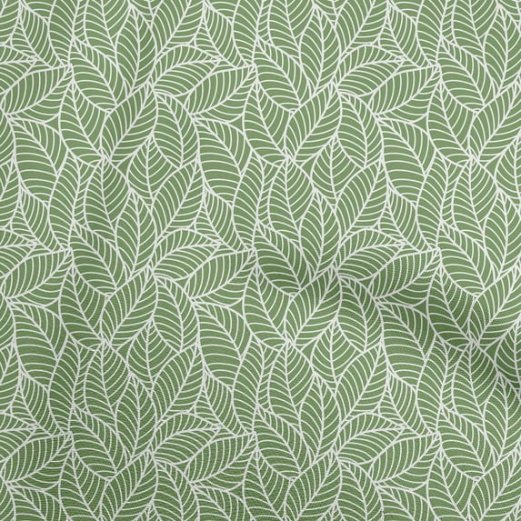 oneOone Velvet Light Green Fabric Texture Leaf Dress Material Fabric Print Fabric By The Yard 58 Inch Wide