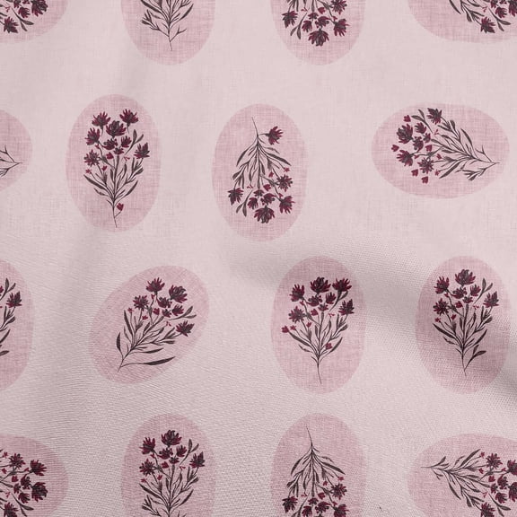 oneOone Velvet Light Pink Fabric Block Quilting Supplies Print Sewing Fabric By The Yard 58 Inch Wide
