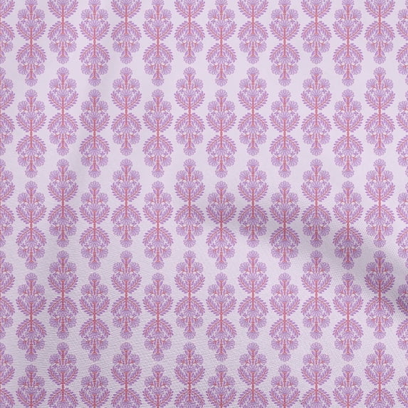 oneOone Velvet Light Purple Fabric Asian Block Print Fabric For Sewing ...