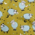 thumbnail image 1 of oneOone Velvet Lime Green Fabric Kids Sheep Fabric For Sewing Printed Craft Fabric By The Yard 58 Inch Wide, 1 of 4
