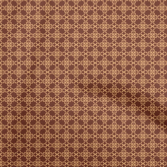 oneOone Velvet Maroon Fabric Geometric Sewing Craft Projects Fabric Prints By Yard 58 Inch Wide
