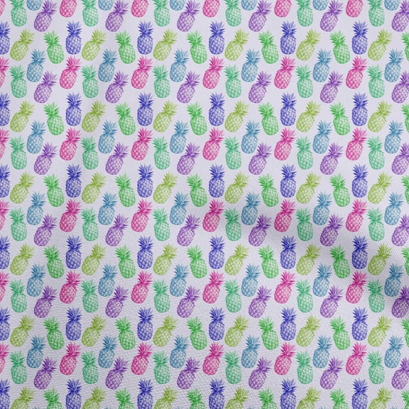 oneOone Velvet Mauve Fabric Pineapple Sewing Material Print Fabric By The Yard 58 Inch Wide