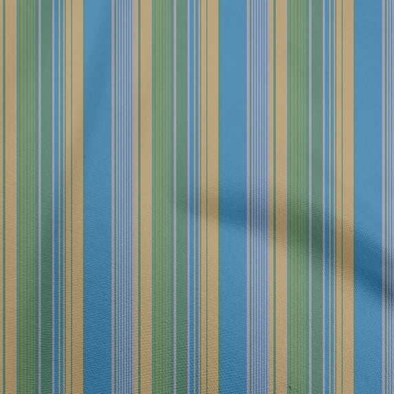 oneOone Velvet Medium Blue Fabric Stripes Craft Projects Decor Fabric Printed By The Yard 58 Inch Wide-P7