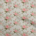thumbnail image 1 of oneOone Velvet Medium Pink Fabric Floral Sewing Fabric By The Yard Printed Diy Clothing Sewing Supplies 58 Inch Wide, 1 of 5