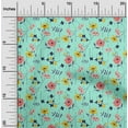 thumbnail image 1 of oneOone Velvet Mint Green2 Fabric Leaves & Flowers Floral Craft Projects Decor Fabric Printed By The Yard 58 Inch Wide, 1 of 1