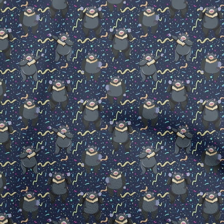 oneOone Velvet Navy Blue Fabric Circus Sewing Craft Projects Fabric Prints By Yard 58 Inch Wide
